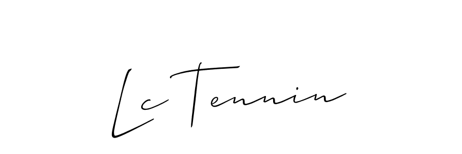 Create a beautiful signature design for name Lc Tennin. With this signature (Allison_Script) fonts, you can make a handwritten signature for free. Lc Tennin signature style 2 images and pictures png