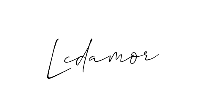 How to Draw Lcdamor signature style? Allison_Script is a latest design signature styles for name Lcdamor. Lcdamor signature style 2 images and pictures png