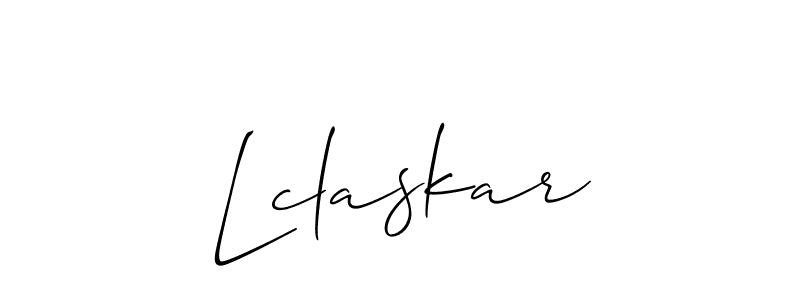 Lclaskar stylish signature style. Best Handwritten Sign (Allison_Script) for my name. Handwritten Signature Collection Ideas for my name Lclaskar. Lclaskar signature style 2 images and pictures png
