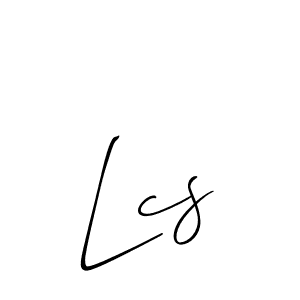 How to make Lcs signature? Allison_Script is a professional autograph style. Create handwritten signature for Lcs name. Lcs signature style 2 images and pictures png