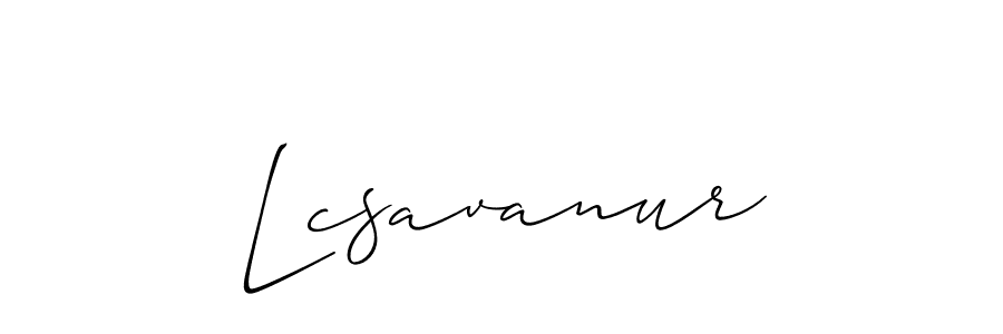 Design your own signature with our free online signature maker. With this signature software, you can create a handwritten (Allison_Script) signature for name Lcsavanur. Lcsavanur signature style 2 images and pictures png