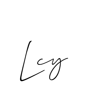 Make a beautiful signature design for name Lcy. With this signature (Allison_Script) style, you can create a handwritten signature for free. Lcy signature style 2 images and pictures png