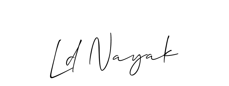 Also You can easily find your signature by using the search form. We will create Ld Nayak name handwritten signature images for you free of cost using Allison_Script sign style. Ld Nayak signature style 2 images and pictures png
