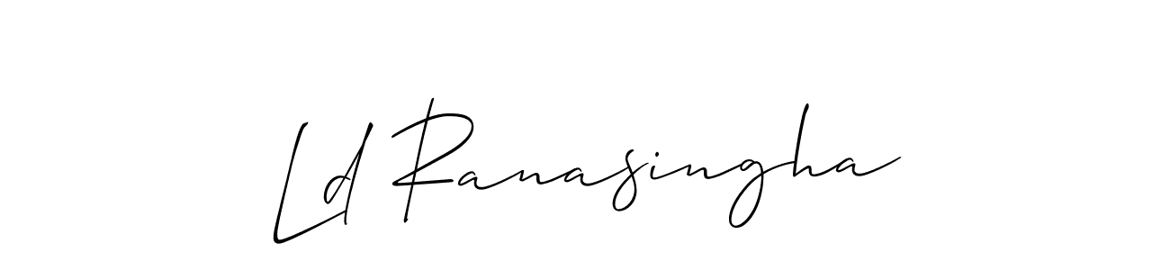 Also we have Ld Ranasingha name is the best signature style. Create professional handwritten signature collection using Allison_Script autograph style. Ld Ranasingha signature style 2 images and pictures png