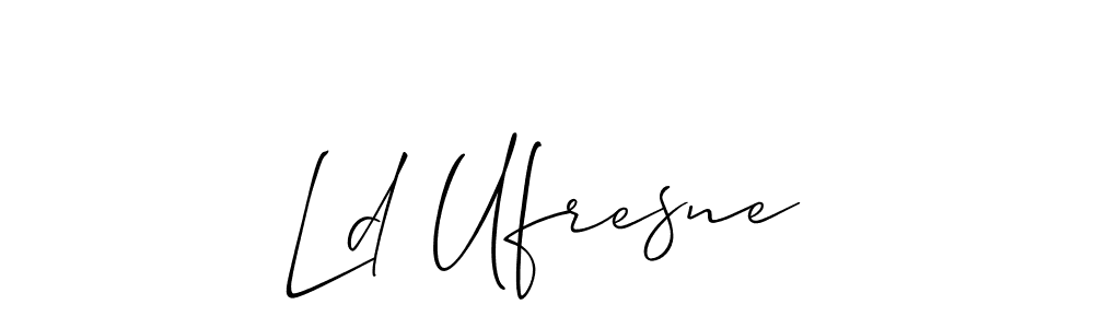Also we have Ld Ufresne name is the best signature style. Create professional handwritten signature collection using Allison_Script autograph style. Ld Ufresne signature style 2 images and pictures png