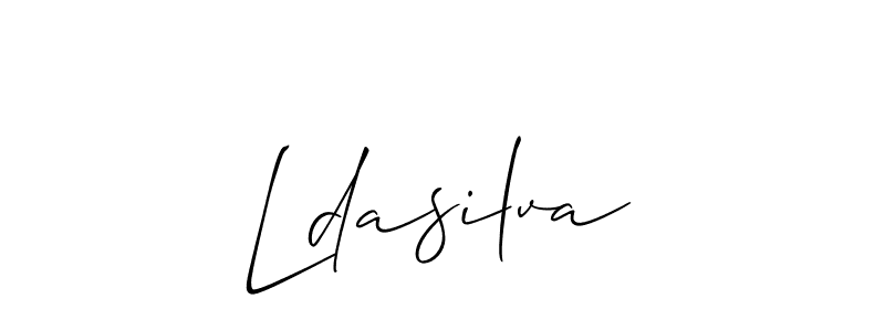 It looks lik you need a new signature style for name Ldasilva. Design unique handwritten (Allison_Script) signature with our free signature maker in just a few clicks. Ldasilva signature style 2 images and pictures png