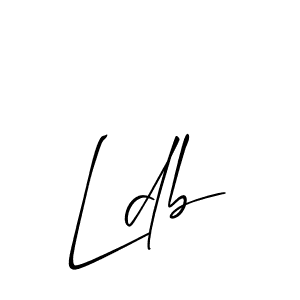 Ldb stylish signature style. Best Handwritten Sign (Allison_Script) for my name. Handwritten Signature Collection Ideas for my name Ldb. Ldb signature style 2 images and pictures png