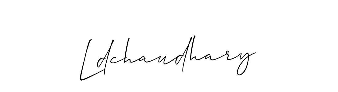 The best way (Allison_Script) to make a short signature is to pick only two or three words in your name. The name Ldchaudhary include a total of six letters. For converting this name. Ldchaudhary signature style 2 images and pictures png