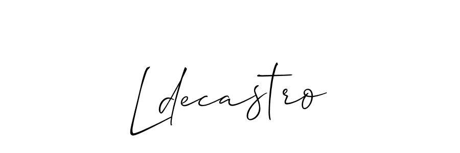 You should practise on your own different ways (Allison_Script) to write your name (Ldecastro) in signature. don't let someone else do it for you. Ldecastro signature style 2 images and pictures png