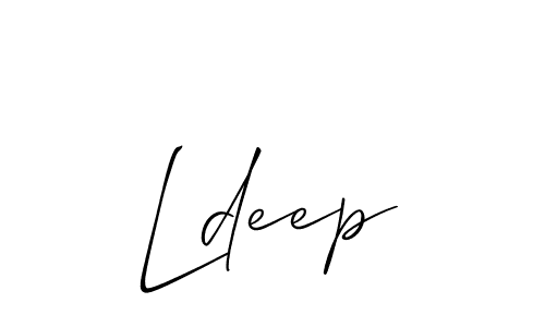 Similarly Allison_Script is the best handwritten signature design. Signature creator online .You can use it as an online autograph creator for name Ldeep. Ldeep signature style 2 images and pictures png