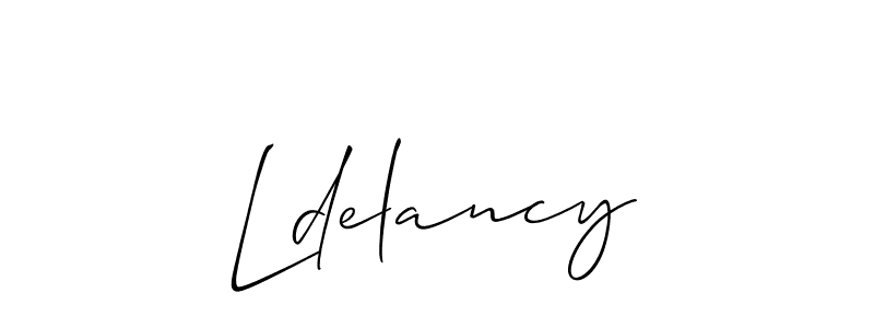 How to make Ldelancy signature? Allison_Script is a professional autograph style. Create handwritten signature for Ldelancy name. Ldelancy signature style 2 images and pictures png