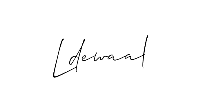 if you are searching for the best signature style for your name Ldewaal. so please give up your signature search. here we have designed multiple signature styles  using Allison_Script. Ldewaal signature style 2 images and pictures png