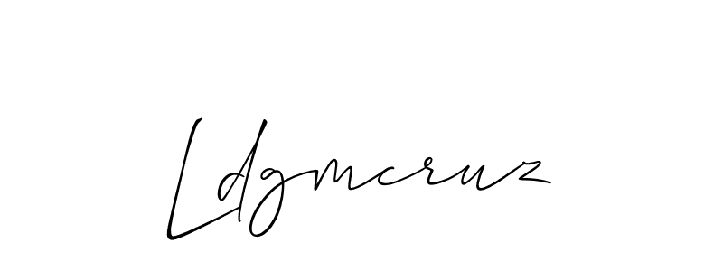 Use a signature maker to create a handwritten signature online. With this signature software, you can design (Allison_Script) your own signature for name Ldgmcruz. Ldgmcruz signature style 2 images and pictures png