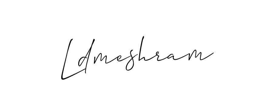 Similarly Allison_Script is the best handwritten signature design. Signature creator online .You can use it as an online autograph creator for name Ldmeshram. Ldmeshram signature style 2 images and pictures png