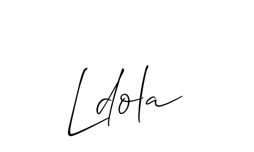 Ldola stylish signature style. Best Handwritten Sign (Allison_Script) for my name. Handwritten Signature Collection Ideas for my name Ldola. Ldola signature style 2 images and pictures png