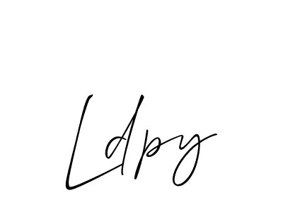 Make a beautiful signature design for name Ldpy. With this signature (Allison_Script) style, you can create a handwritten signature for free. Ldpy signature style 2 images and pictures png