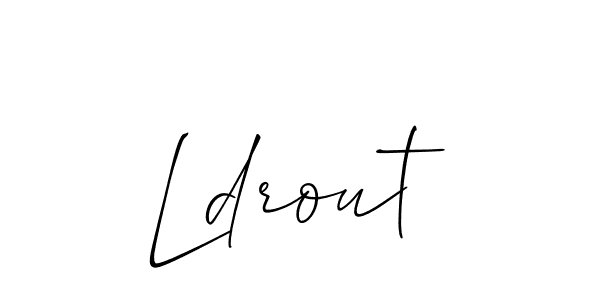 Similarly Allison_Script is the best handwritten signature design. Signature creator online .You can use it as an online autograph creator for name Ldrout. Ldrout signature style 2 images and pictures png