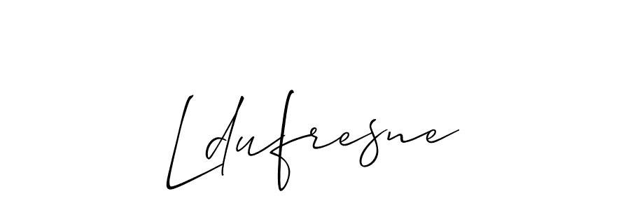 It looks lik you need a new signature style for name Ldufresne. Design unique handwritten (Allison_Script) signature with our free signature maker in just a few clicks. Ldufresne signature style 2 images and pictures png