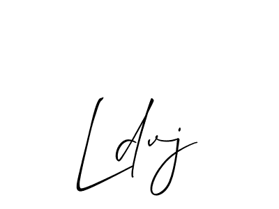 Use a signature maker to create a handwritten signature online. With this signature software, you can design (Allison_Script) your own signature for name Ldvj. Ldvj signature style 2 images and pictures png