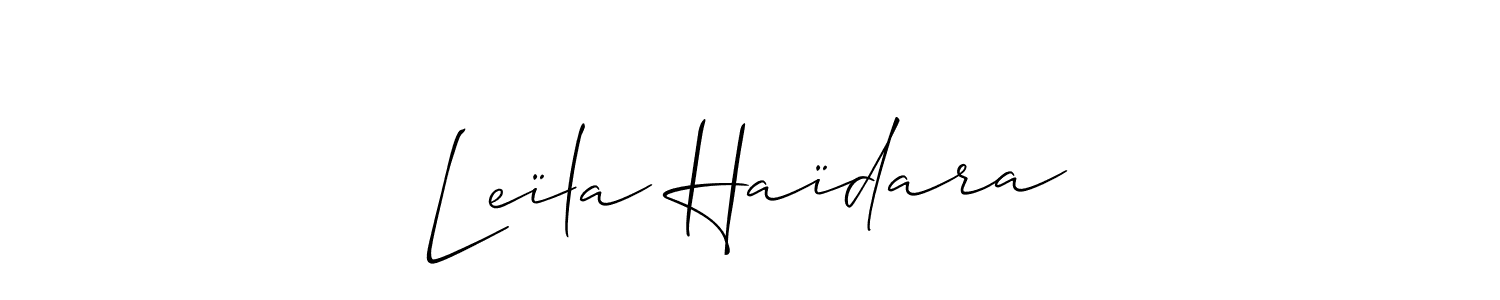 Here are the top 10 professional signature styles for the name Leïla Haïdara. These are the best autograph styles you can use for your name. Leïla Haïdara signature style 2 images and pictures png