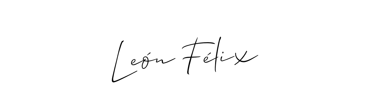 It looks lik you need a new signature style for name León Félix. Design unique handwritten (Allison_Script) signature with our free signature maker in just a few clicks. León Félix signature style 2 images and pictures png