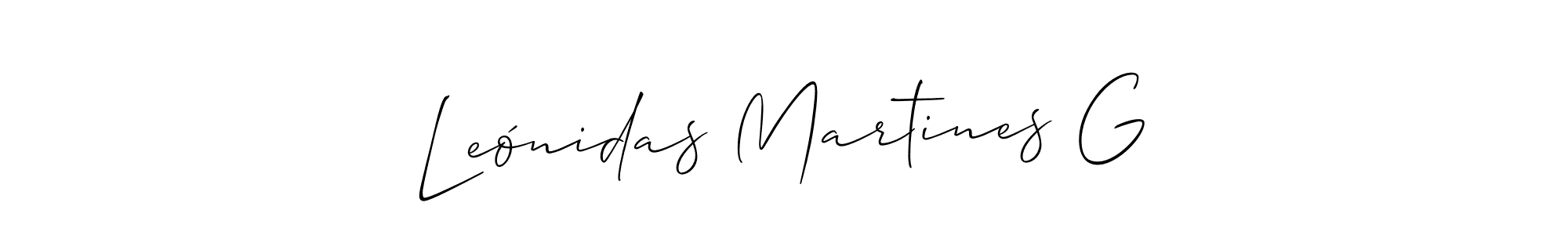 Also we have Leónidas Martines G name is the best signature style. Create professional handwritten signature collection using Allison_Script autograph style. Leónidas Martines G signature style 2 images and pictures png