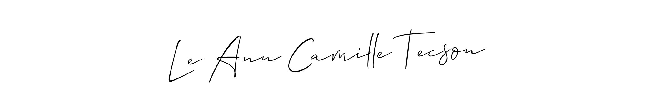 How to make Le Ann Camille Tecson signature? Allison_Script is a professional autograph style. Create handwritten signature for Le Ann Camille Tecson name. Le Ann Camille Tecson signature style 2 images and pictures png