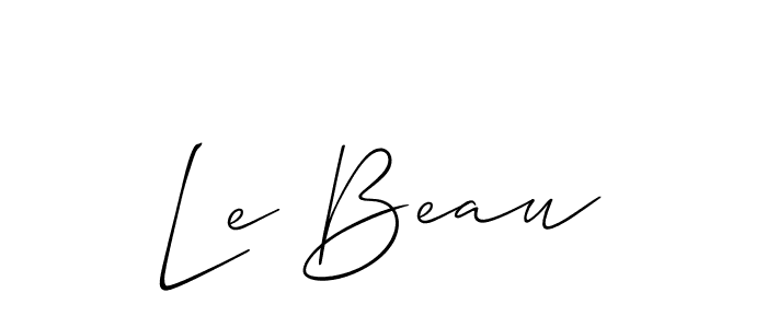 Also we have Le Beau name is the best signature style. Create professional handwritten signature collection using Allison_Script autograph style. Le Beau signature style 2 images and pictures png
