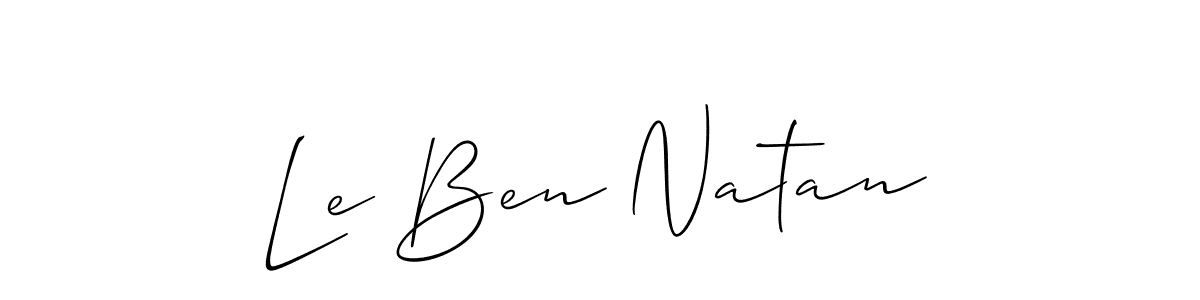 How to make Le Ben Natan signature? Allison_Script is a professional autograph style. Create handwritten signature for Le Ben Natan name. Le Ben Natan signature style 2 images and pictures png