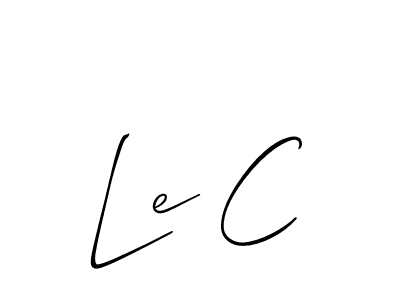 How to Draw Le C signature style? Allison_Script is a latest design signature styles for name Le C. Le C signature style 2 images and pictures png