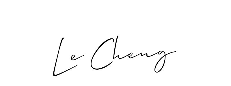 It looks lik you need a new signature style for name Le Cheng. Design unique handwritten (Allison_Script) signature with our free signature maker in just a few clicks. Le Cheng signature style 2 images and pictures png