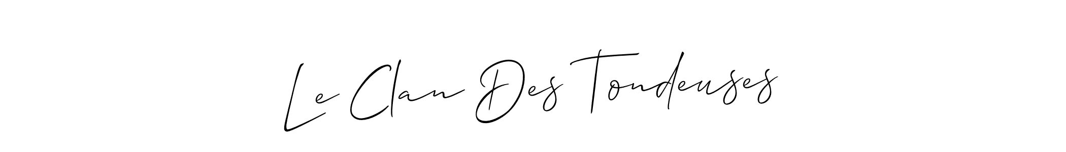 It looks lik you need a new signature style for name Le Clan Des Tondeuses. Design unique handwritten (Allison_Script) signature with our free signature maker in just a few clicks. Le Clan Des Tondeuses signature style 2 images and pictures png