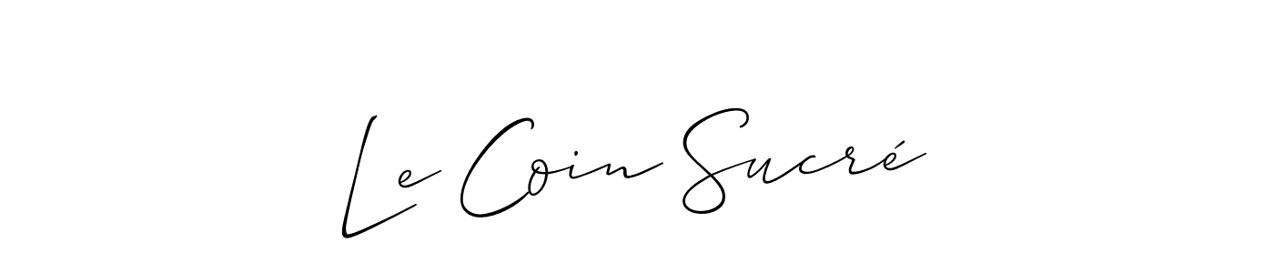 How to make Le Coin Sucré name signature. Use Allison_Script style for creating short signs online. This is the latest handwritten sign. Le Coin Sucré signature style 2 images and pictures png