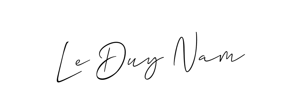 Le Duy Nam stylish signature style. Best Handwritten Sign (Allison_Script) for my name. Handwritten Signature Collection Ideas for my name Le Duy Nam. Le Duy Nam signature style 2 images and pictures png