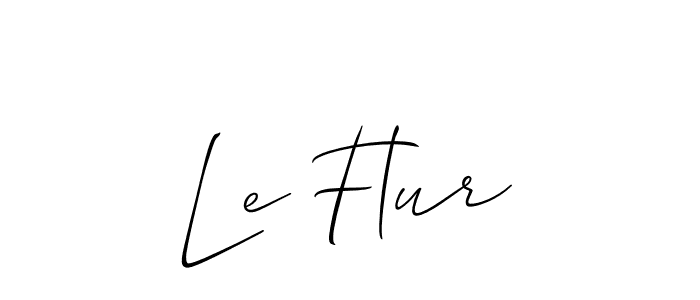 How to make Le Flur name signature. Use Allison_Script style for creating short signs online. This is the latest handwritten sign. Le Flur signature style 2 images and pictures png