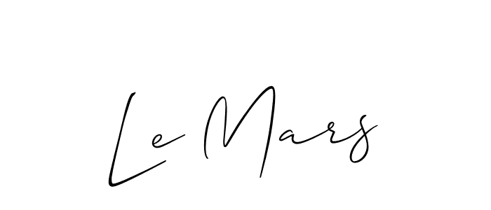 The best way (Allison_Script) to make a short signature is to pick only two or three words in your name. The name Le Mars include a total of six letters. For converting this name. Le Mars signature style 2 images and pictures png