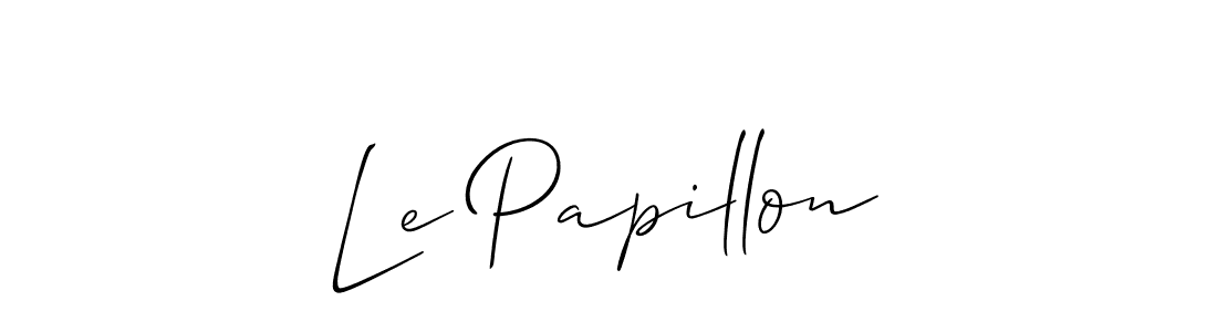 Design your own signature with our free online signature maker. With this signature software, you can create a handwritten (Allison_Script) signature for name Le Papillon. Le Papillon signature style 2 images and pictures png