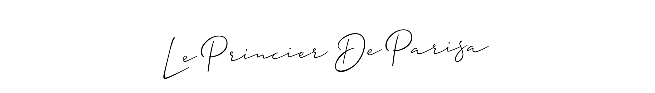 It looks lik you need a new signature style for name Le Princier De Parisa. Design unique handwritten (Allison_Script) signature with our free signature maker in just a few clicks. Le Princier De Parisa signature style 2 images and pictures png