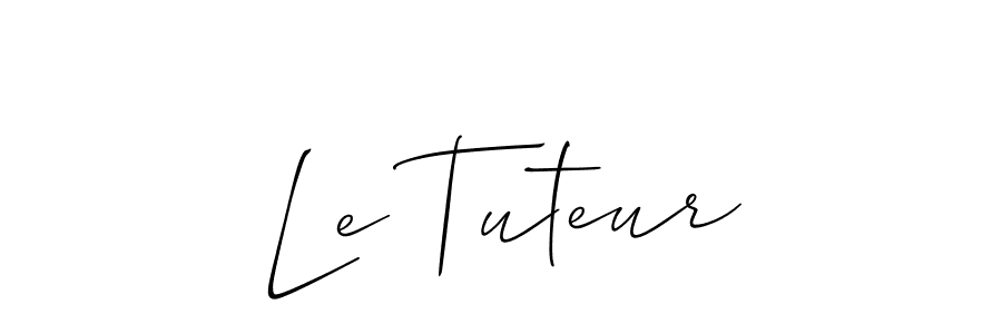You should practise on your own different ways (Allison_Script) to write your name (Le Tuteur) in signature. don't let someone else do it for you. Le Tuteur signature style 2 images and pictures png
