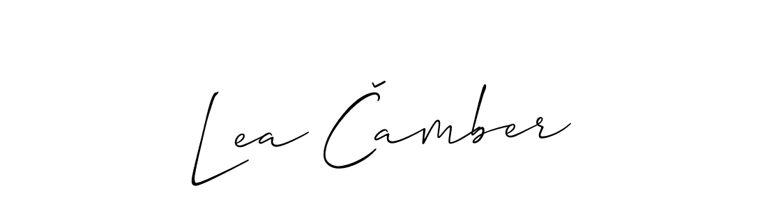 Make a beautiful signature design for name Lea Čamber. With this signature (Allison_Script) style, you can create a handwritten signature for free. Lea Čamber signature style 2 images and pictures png