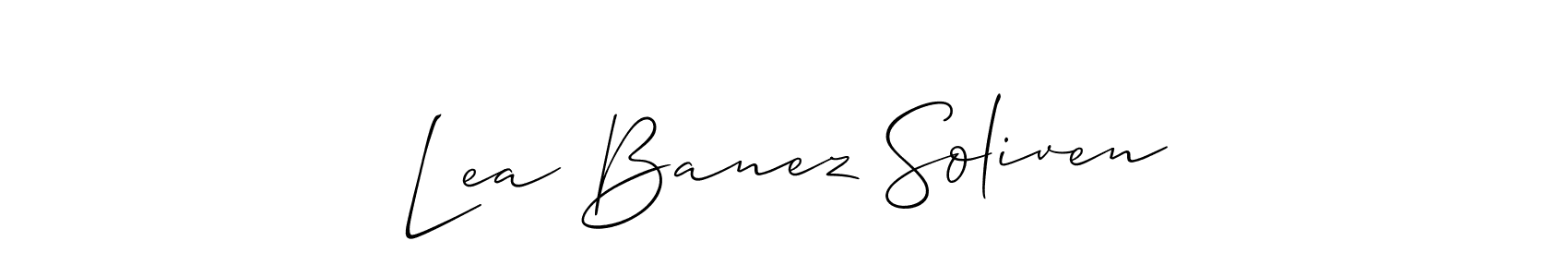 Make a short Lea Banez Soliven signature style. Manage your documents anywhere anytime using Allison_Script. Create and add eSignatures, submit forms, share and send files easily. Lea Banez Soliven signature style 2 images and pictures png