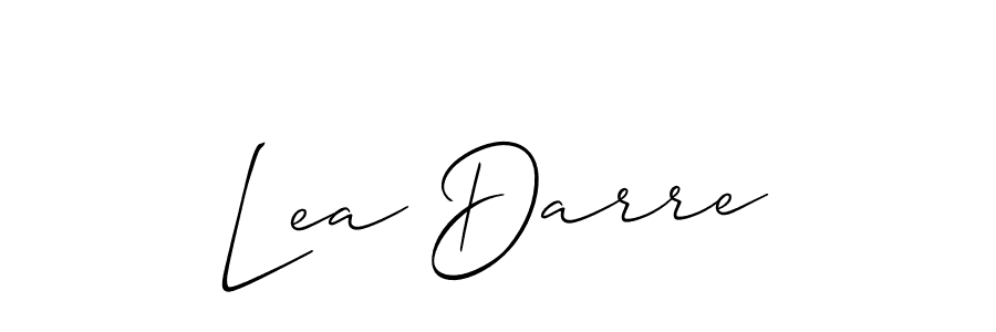 How to make Lea Darre name signature. Use Allison_Script style for creating short signs online. This is the latest handwritten sign. Lea Darre signature style 2 images and pictures png