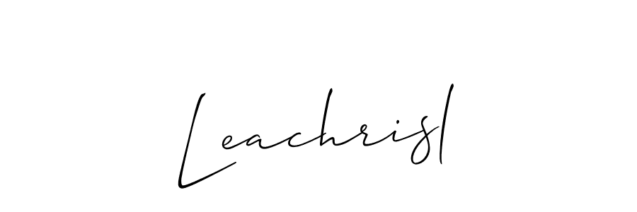 How to make Leachrisl signature? Allison_Script is a professional autograph style. Create handwritten signature for Leachrisl name. Leachrisl signature style 2 images and pictures png