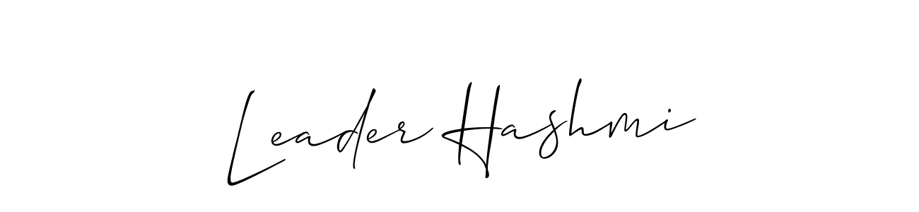 Also we have Leader Hashmi name is the best signature style. Create professional handwritten signature collection using Allison_Script autograph style. Leader Hashmi signature style 2 images and pictures png