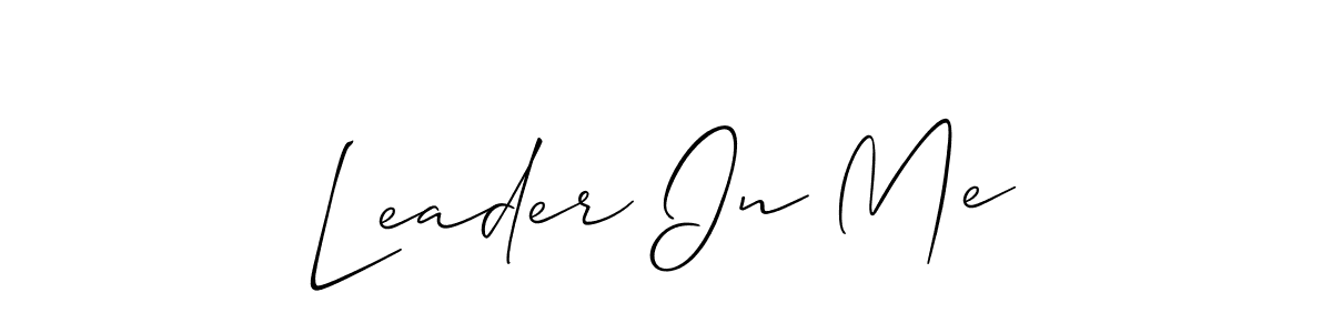 Similarly Allison_Script is the best handwritten signature design. Signature creator online .You can use it as an online autograph creator for name Leader In Me. Leader In Me signature style 2 images and pictures png