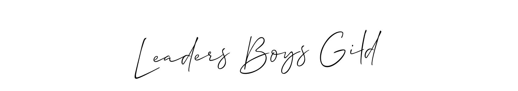 if you are searching for the best signature style for your name Leaders Boys Gild. so please give up your signature search. here we have designed multiple signature styles  using Allison_Script. Leaders Boys Gild signature style 2 images and pictures png