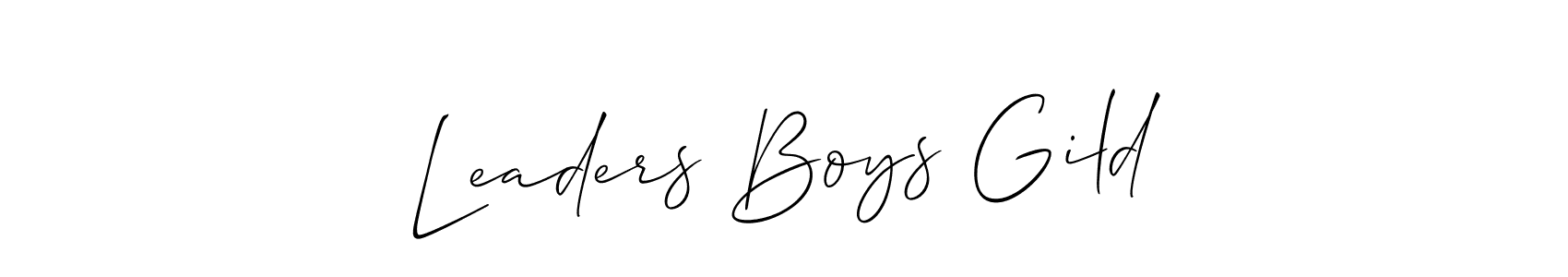 It looks lik you need a new signature style for name Leaders Boys Gild. Design unique handwritten (Allison_Script) signature with our free signature maker in just a few clicks. Leaders Boys Gild signature style 2 images and pictures png