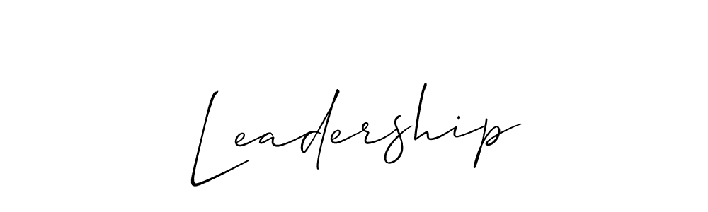 How to make Leadership signature? Allison_Script is a professional autograph style. Create handwritten signature for Leadership name. Leadership signature style 2 images and pictures png