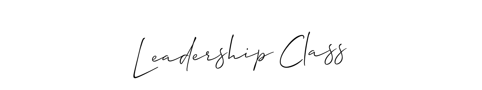 Allison_Script is a professional signature style that is perfect for those who want to add a touch of class to their signature. It is also a great choice for those who want to make their signature more unique. Get Leadership Class name to fancy signature for free. Leadership Class signature style 2 images and pictures png