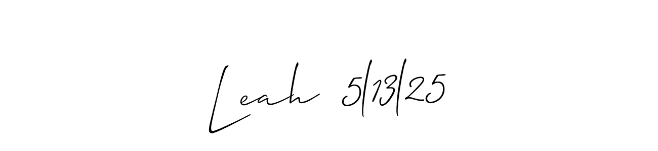 The best way (Allison_Script) to make a short signature is to pick only two or three words in your name. The name Leah  5l13l25 include a total of six letters. For converting this name. Leah  5l13l25 signature style 2 images and pictures png
